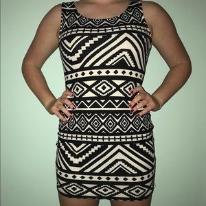 Tribal Print Bodycon Dress